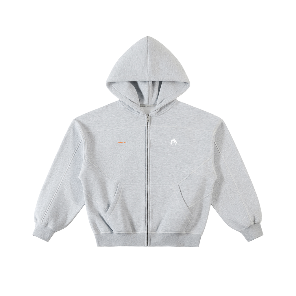 (GOGECKO X TEAMH) Boxy Zip-up Hoodie