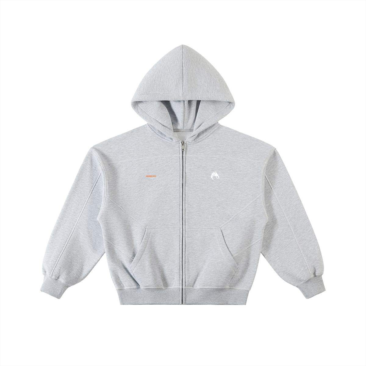 (GOGECKO X TEAMH) Boxy Zip-up Hoodie
