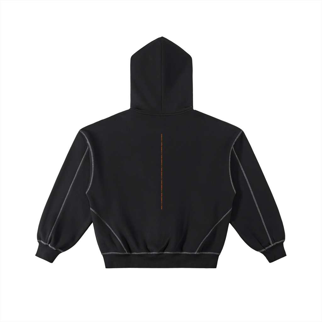 (GOGECKO X TEAMH) Boxy Zip-up Hoodie